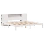 Letto Libreria senza Materasso Bianco 200x200 cm Legno di Pino