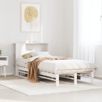 Letto Libreria senza Materasso Bianco 90x190 cm Legno Massello