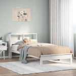 Letto Libreria senza Materasso Bianco 90x190 cm Massello Pino