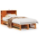 Letto Libreria senza Materasso Marrone Cera 100x200 cm Legno