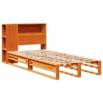 Letto Libreria senza Materasso Marrone Cera 100x200 cm Legno