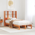 Letto Libreria senza Materasso Marrone Cera 100x200 cm Legno