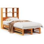 Letto Libreria senza Materasso Marrone Cera 100x200 cm Legno