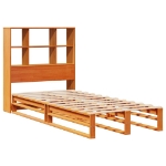 Letto Libreria senza Materasso Marrone Cera 100x200 cm Legno