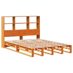 Letto Libreria senza Materasso Marrone Cera 120x190 cm Legno