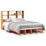 Letto Libreria senza Materasso Marrone Cera 120x200 cm Legno