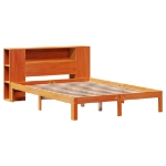 Letto Libreria senza Materasso Marrone Cera 135x190 cm in Pino