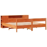 Letto Libreria senza Materasso Marrone Cera 180x200 cm in Pino