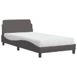 Letto Materasso Grigio 100x200 cm in Similpelle