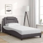 Letto Materasso Grigio 100x200 cm in Similpelle