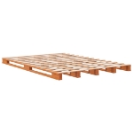 Letto Pallet Marrone Cera 140x200 cm in Legno Massello di Pino