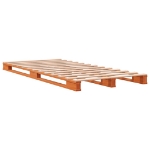 Letto Pallet Marrone Cera 90x200 cm in Legno Massello di Pino