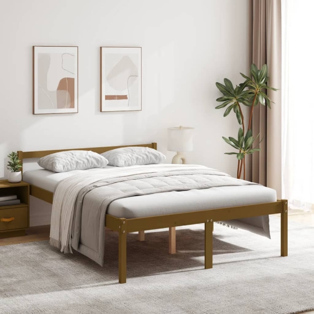 Letto per Anziani Ambra 135x190 cm Double in Legno di Pino