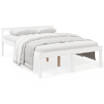 Letto per Anziani Bianco 135x190 cm Double in Legno di Pino