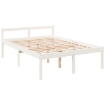 Letto per Anziani Bianco 135x190 cm Double in Legno di Pino