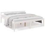 Letto per Anziani Bianco 180x200 cm Super King Legno di Pino