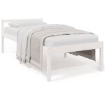 Letto per Anziani Bianco 75x190 cm Small Single Legno di Pino