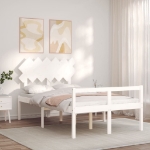 Letto per Anziani Bianco Testiera Small Double Legno Massello