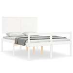 Letto per Anziani Bianco Testiera Small Double Legno Massello