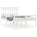 Letto per Anziani Bianco Testiera Small Double Legno Massello