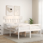 Letto per Anziani Bianco Testiera Small Double Legno Massello