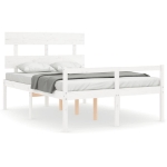 Letto per Anziani Bianco Testiera Small Double Legno Massello