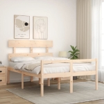 Letto per Anziani con Testiera 120x200 cm in Legno Massello