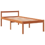 Letto per Anziani Marrone Cera 75x190 cm Legno Massello di Pino