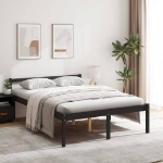 Letto per Anziani Nero 135x190 cm Double in Legno di Pino