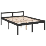 Letto per Anziani Nero 135x190 cm Double in Legno di Pino