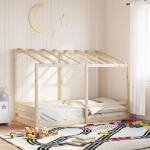 Letto per Bambini con Tetto 100x200 cm Legno Massello di Pino