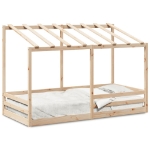 Letto per Bambini con Tetto 100x200 cm Legno Massello di Pino