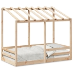 Letto per Bambini con Tetto 70x140 cm in Legno Massello di Pino