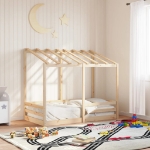 Letto per Bambini con Tetto 80x160 cm in Legno Massello di Pino