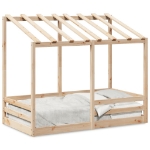 Letto per Bambini con Tetto 80x160 cm in Legno Massello di Pino