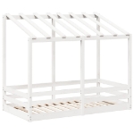 Letto per Bambini con Tetto Bianco 80x160cm Legno Massello Pino