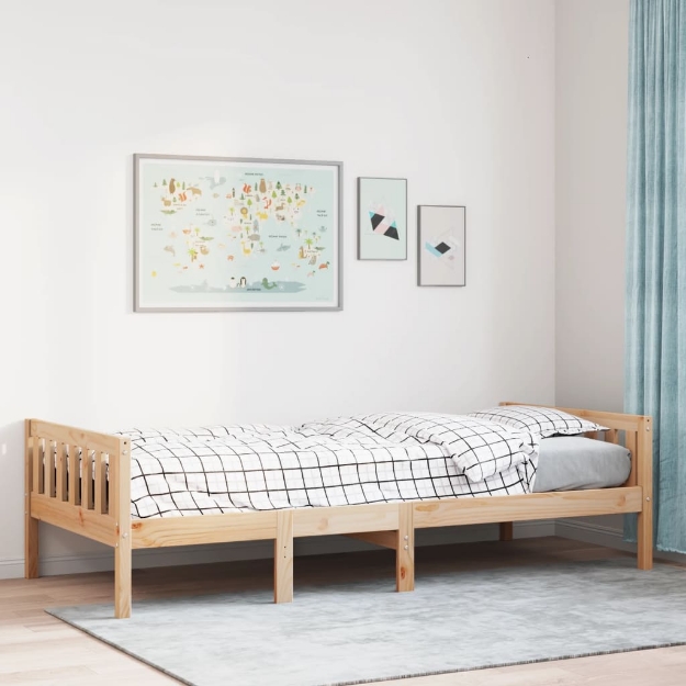 Letto per Bambini senza Materasso 75x190 cm Legno Massello Pino