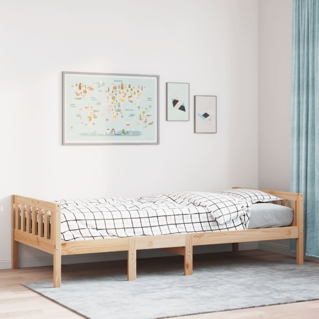 Letto per Bambini senza Materasso 90x200 cm Legno Massello Pino