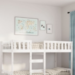 Letto per Bambini senza Materasso Bianco 75x190cm Massello Pino