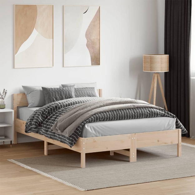 Letto senza Materasso 120x190 cm in Legno Massello di Pino