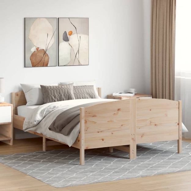 Letto senza Materasso 120x190 cm in Legno Massello di Pino