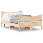 Letto senza Materasso 120x190 cm in Legno Massello di Pino