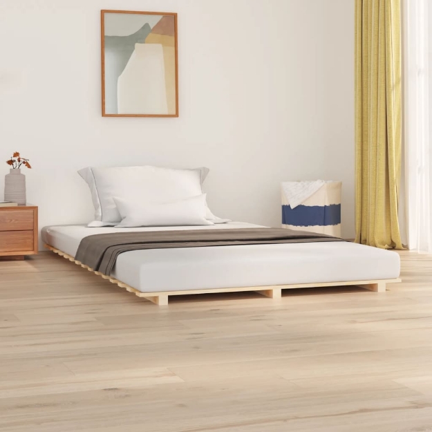 Letto senza Materasso 120x190 cm in Legno Massello di Pino