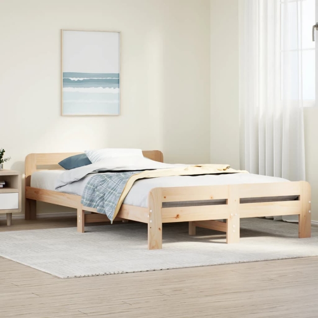 Letto senza Materasso 120x190 cm in Legno Massello di Pino