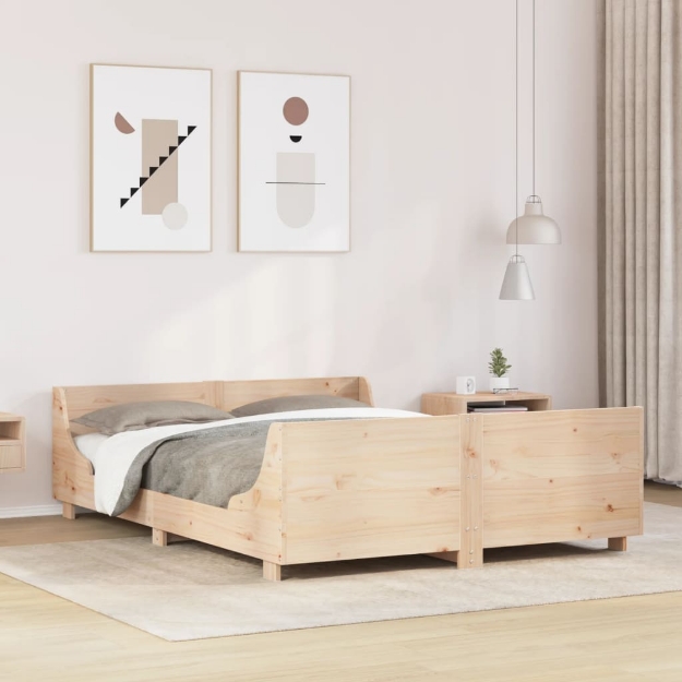 Letto senza Materasso 120x190 cm in Legno Massello di Pino