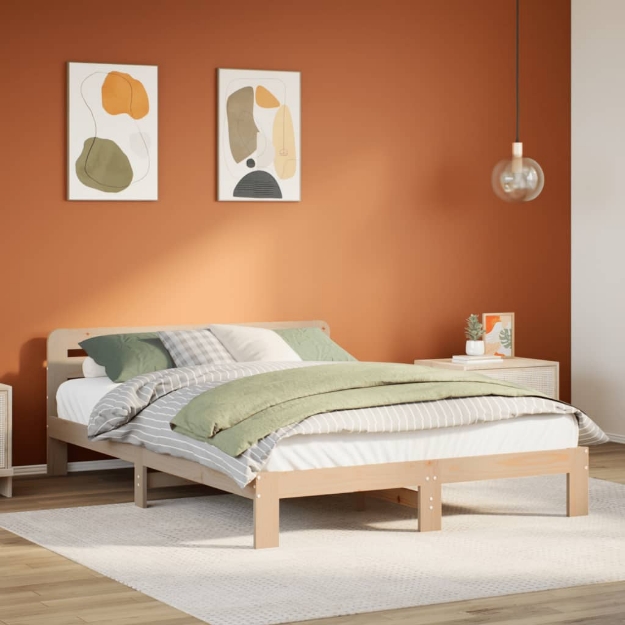 Letto senza Materasso 120x190 cm in Legno Massello di Pino