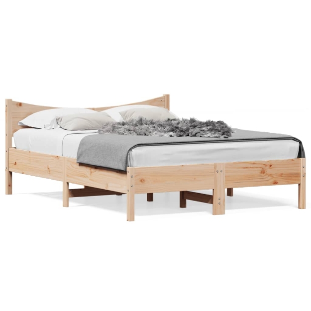 Letto senza Materasso 120x200 cm in Legno Massello di Pino