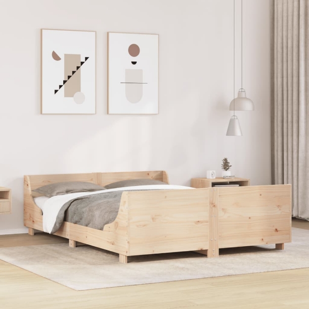 Letto senza Materasso 120x200 cm in Legno Massello di Pino