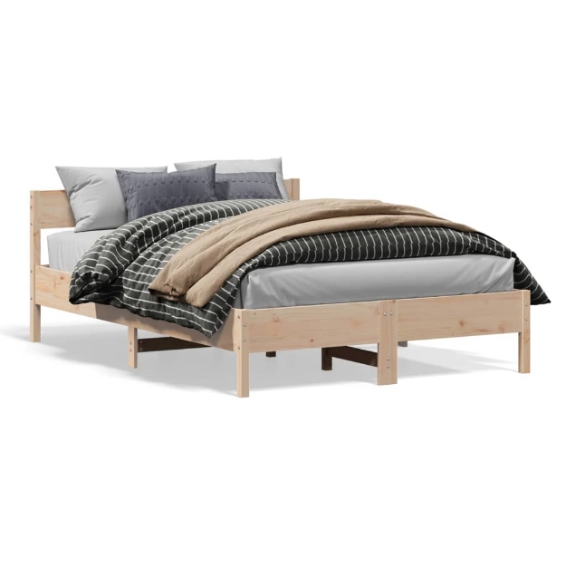 Letto senza Materasso 135x190 cm in Legno Massello di Pino