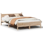 Letto senza Materasso 135x190 cm in Legno Massello di Pino